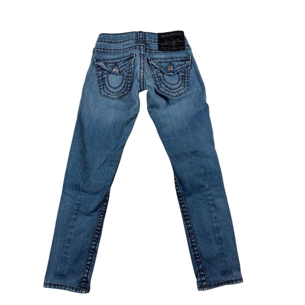 Y2K True Religion Brand Jeans Size 24 Skinny Low Rise Medium Wash